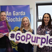 Marking Go Purple Day with An Garda Siochana